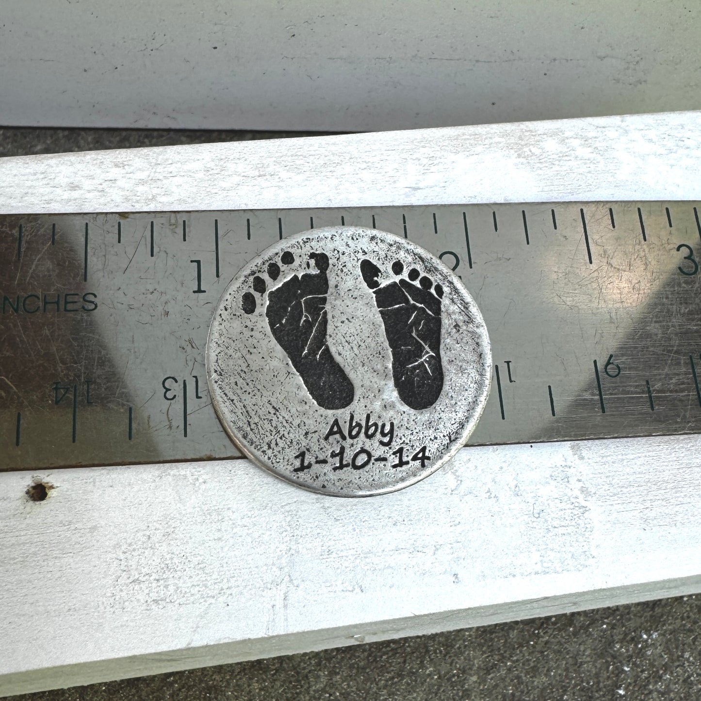 Footprint token, coin, golf placeholder