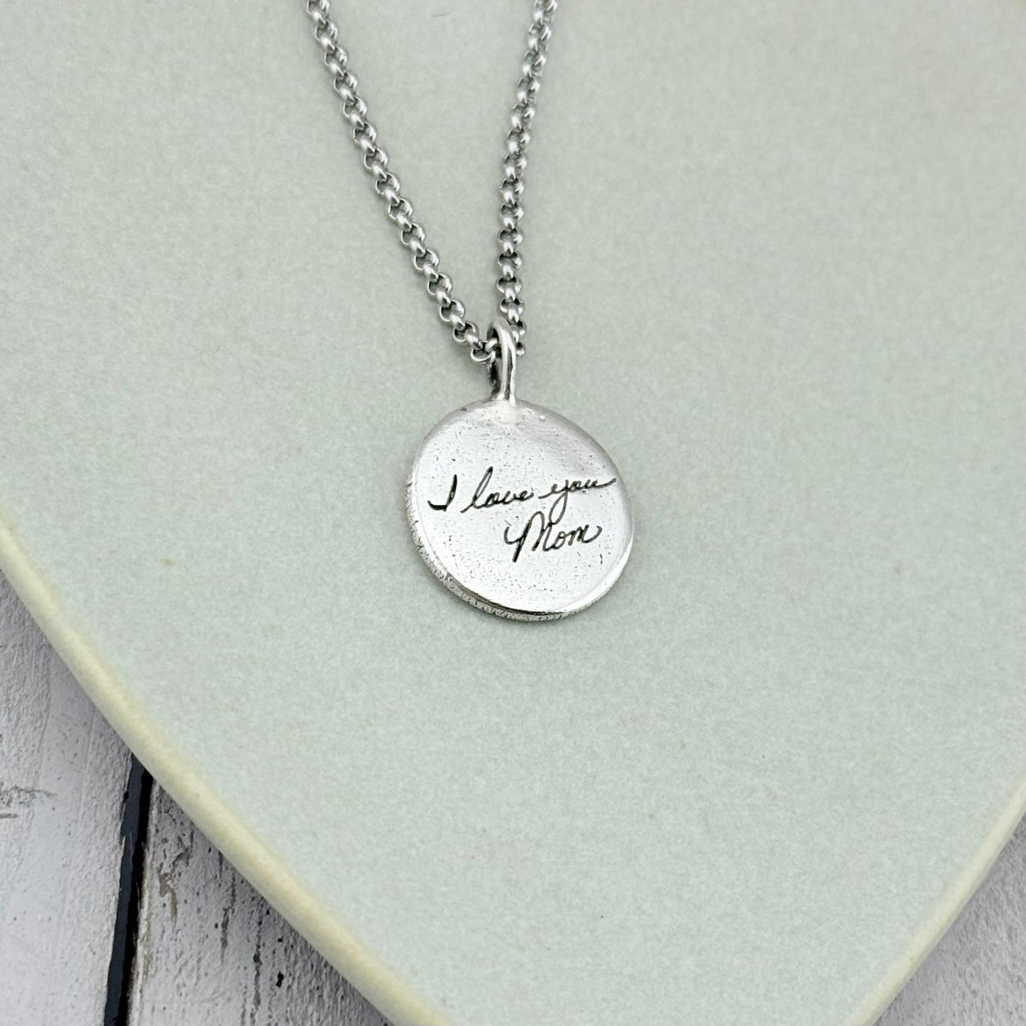 Sterling Silver Handwriting Charm