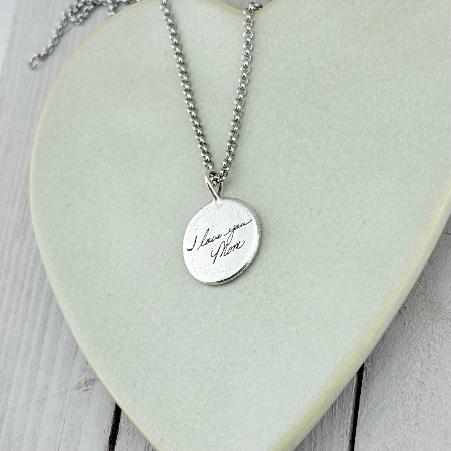 Sterling Silver Handwriting Charm
