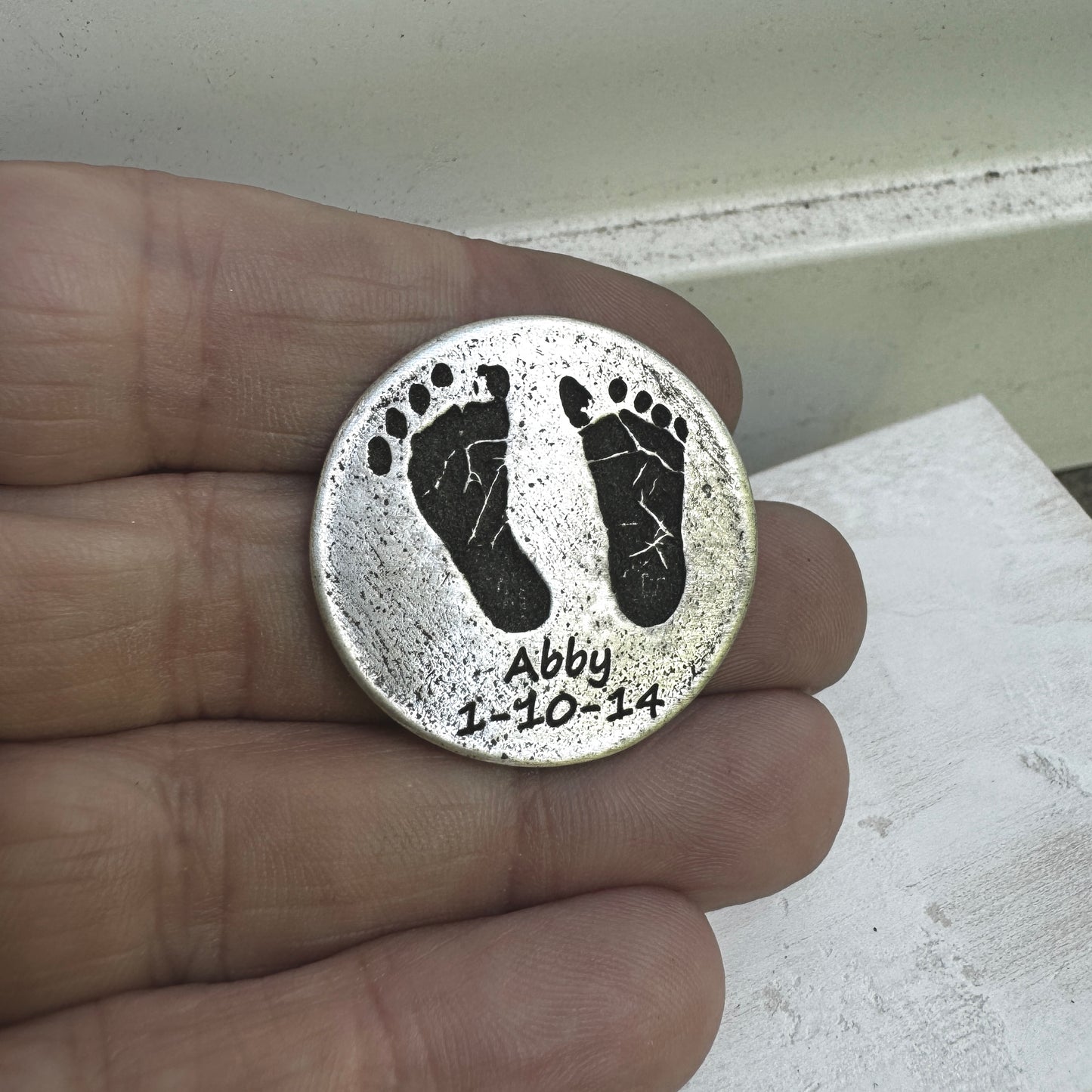 Footprint token, coin, golf placeholder