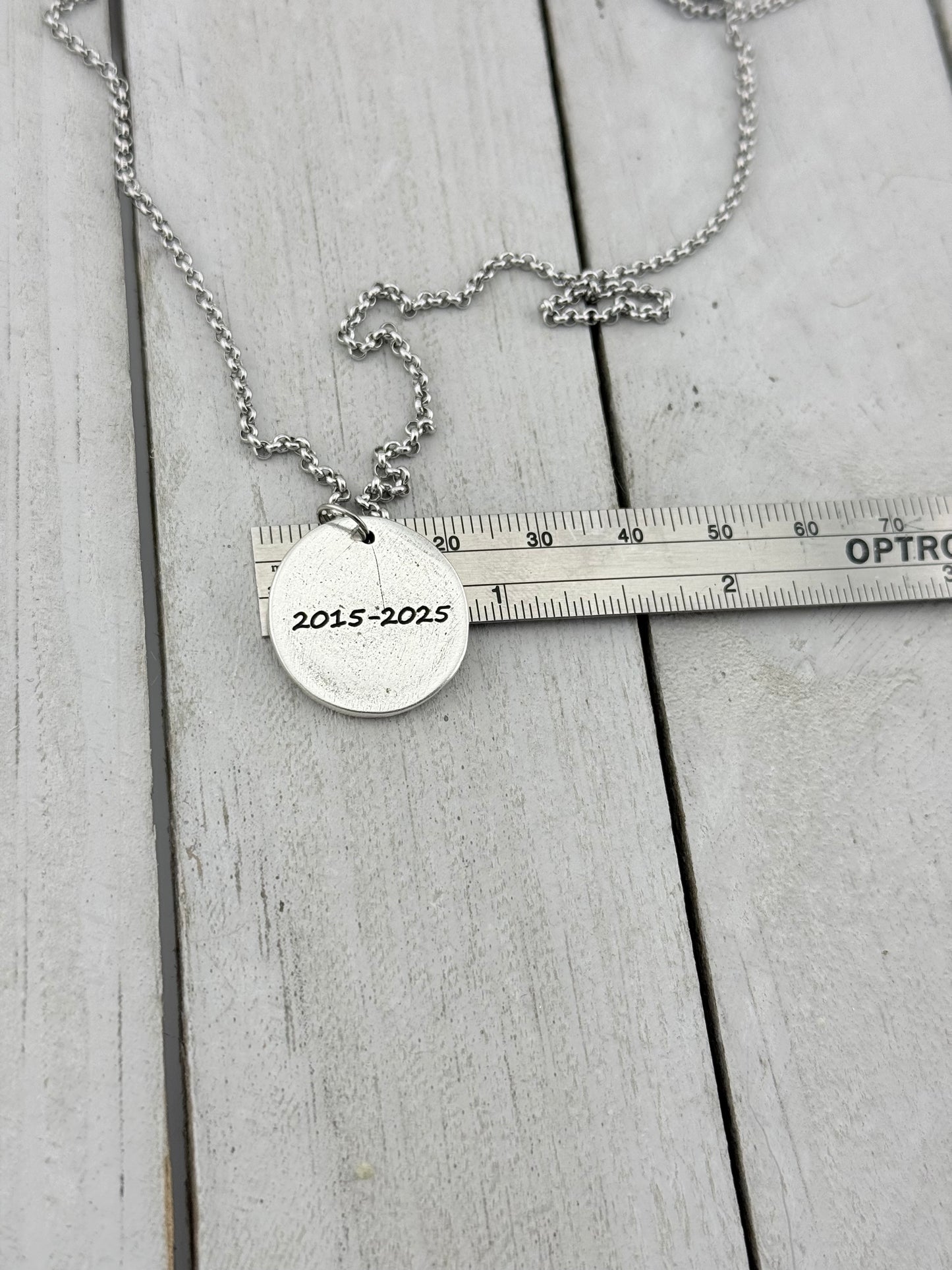 Real Paw Print Charm Necklace in Sterling Silver