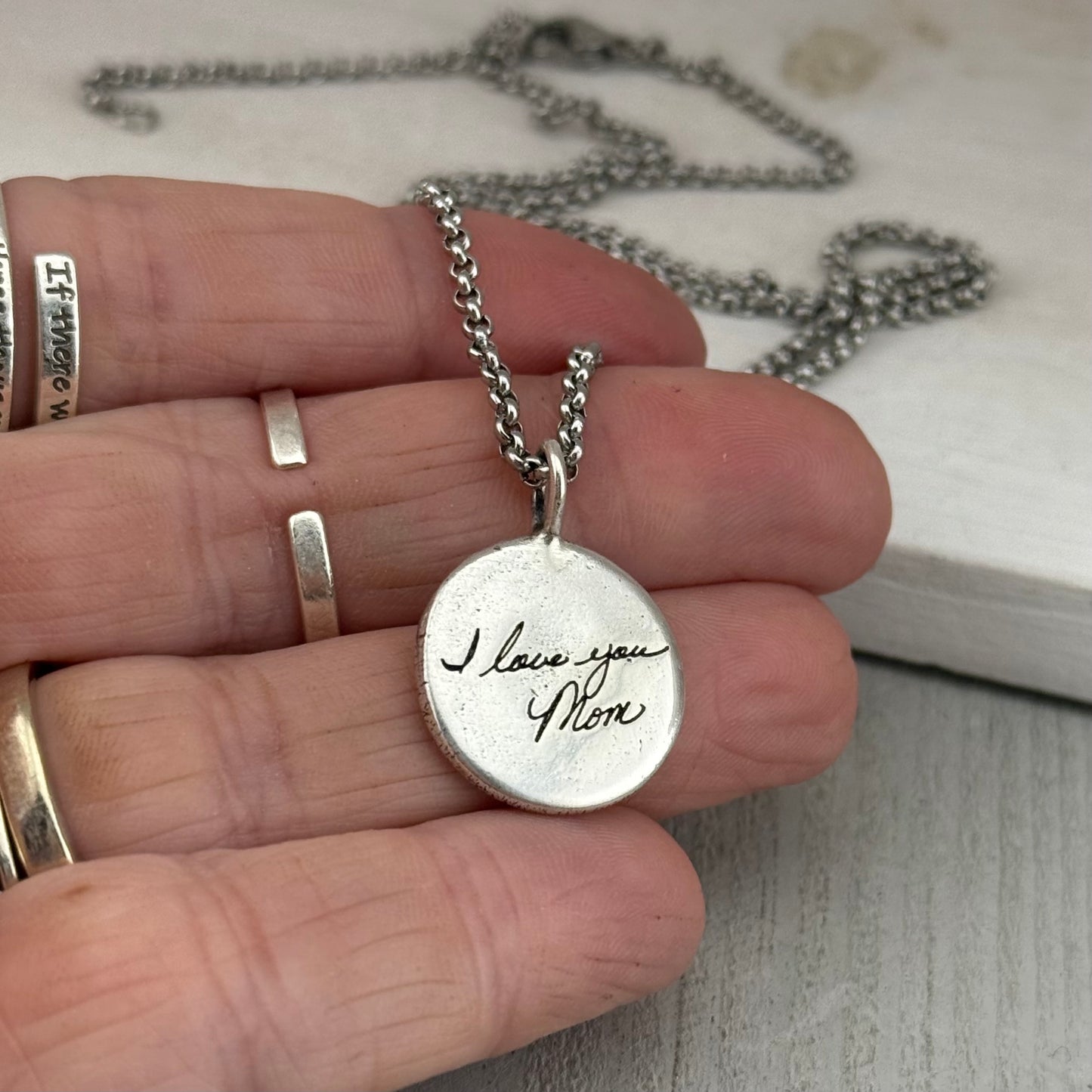 Sterling Silver Handwriting Charm