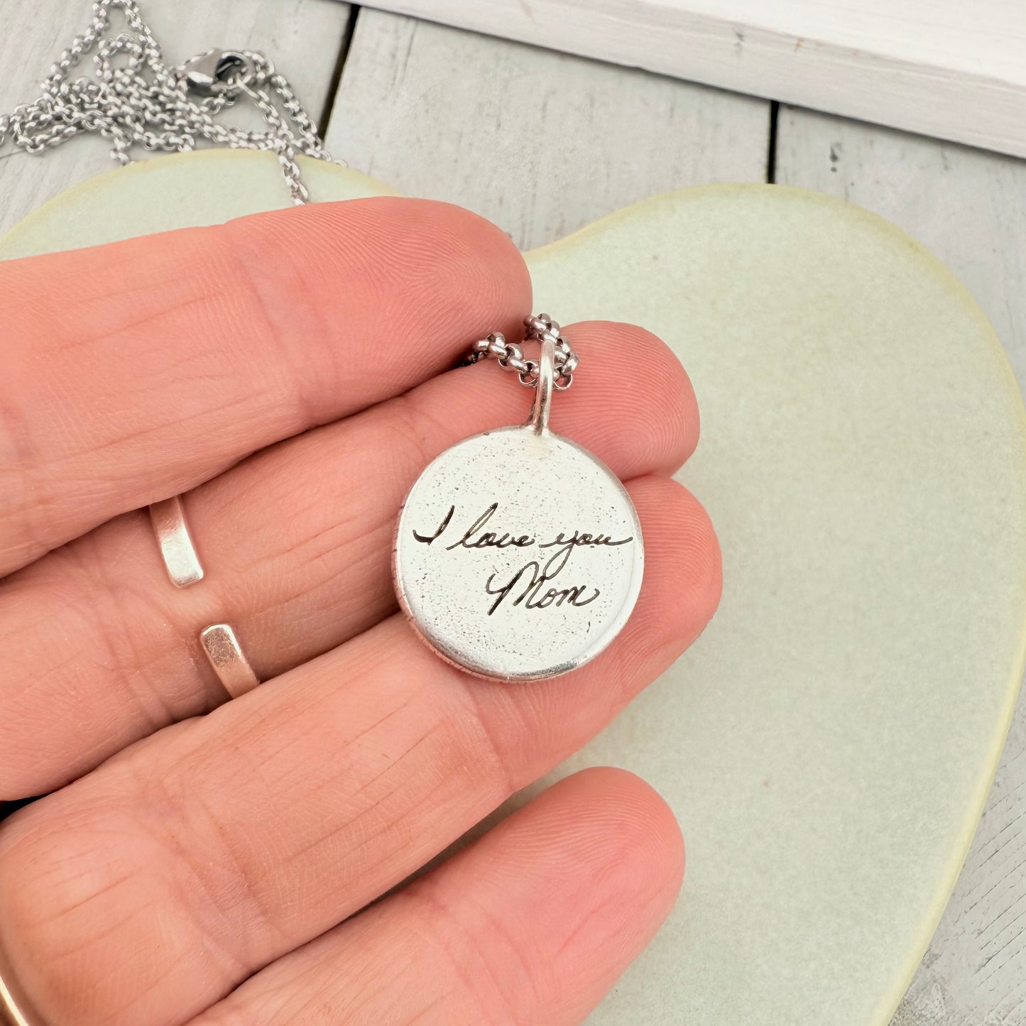 Sterling Silver Handwriting Charm
