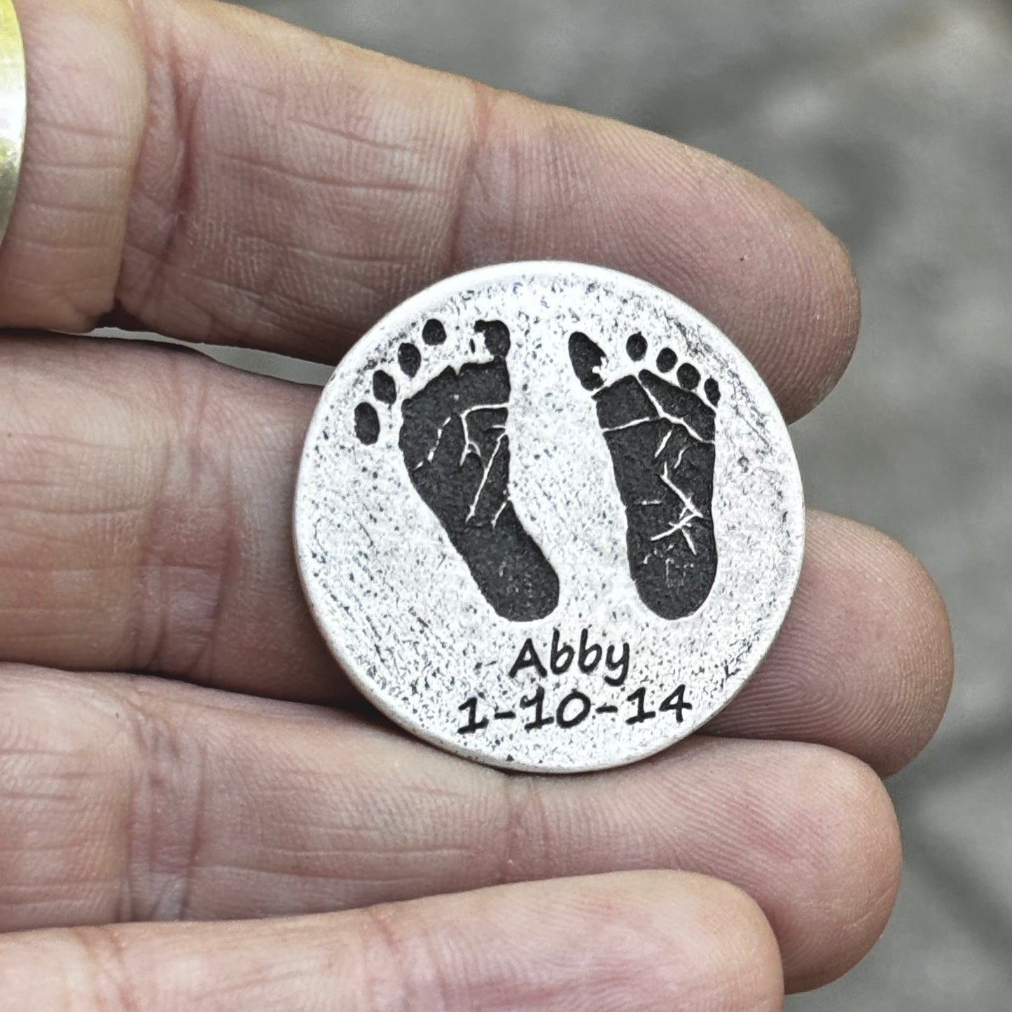 Footprint token, coin, golf placeholder