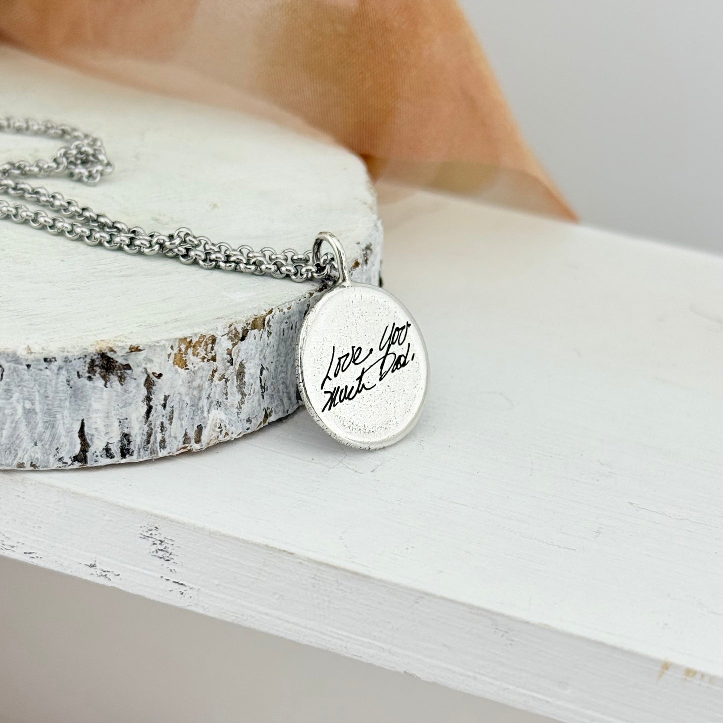 Sterling Silver Handwriting Charm