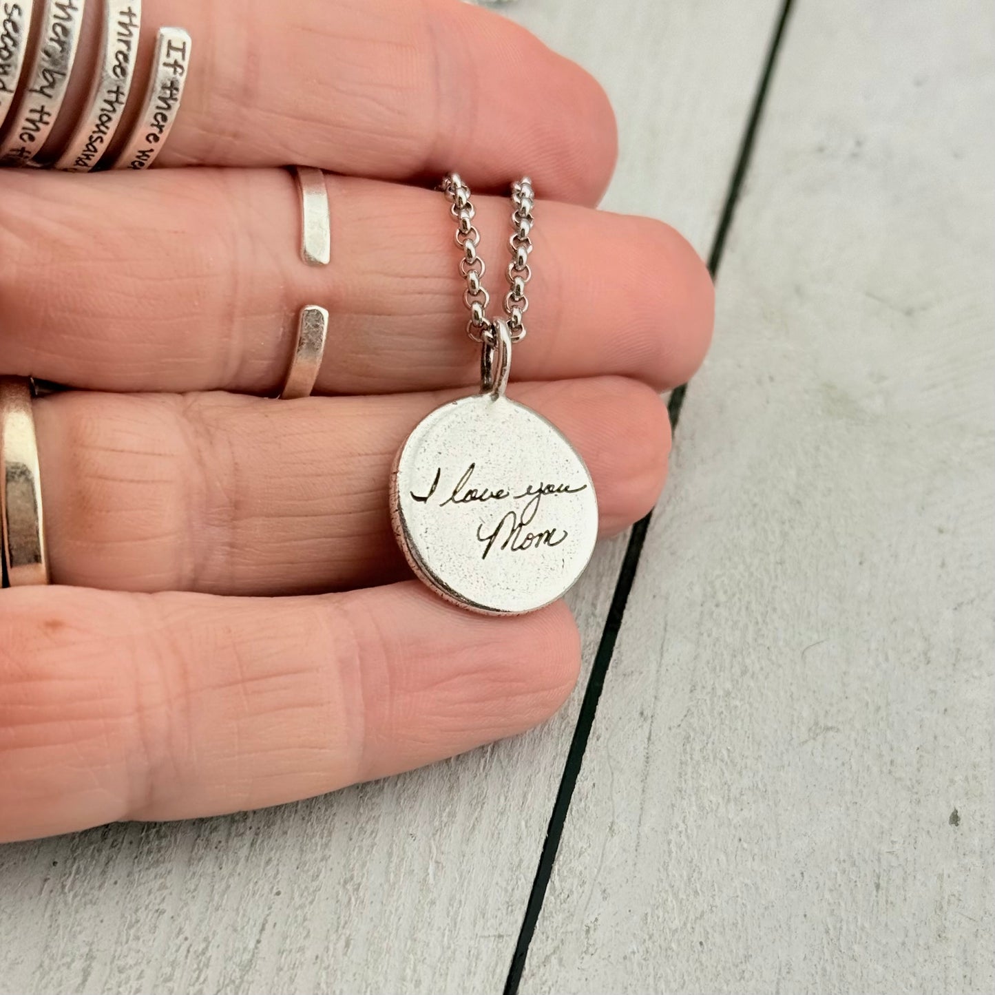 Sterling Silver Handwriting Charm