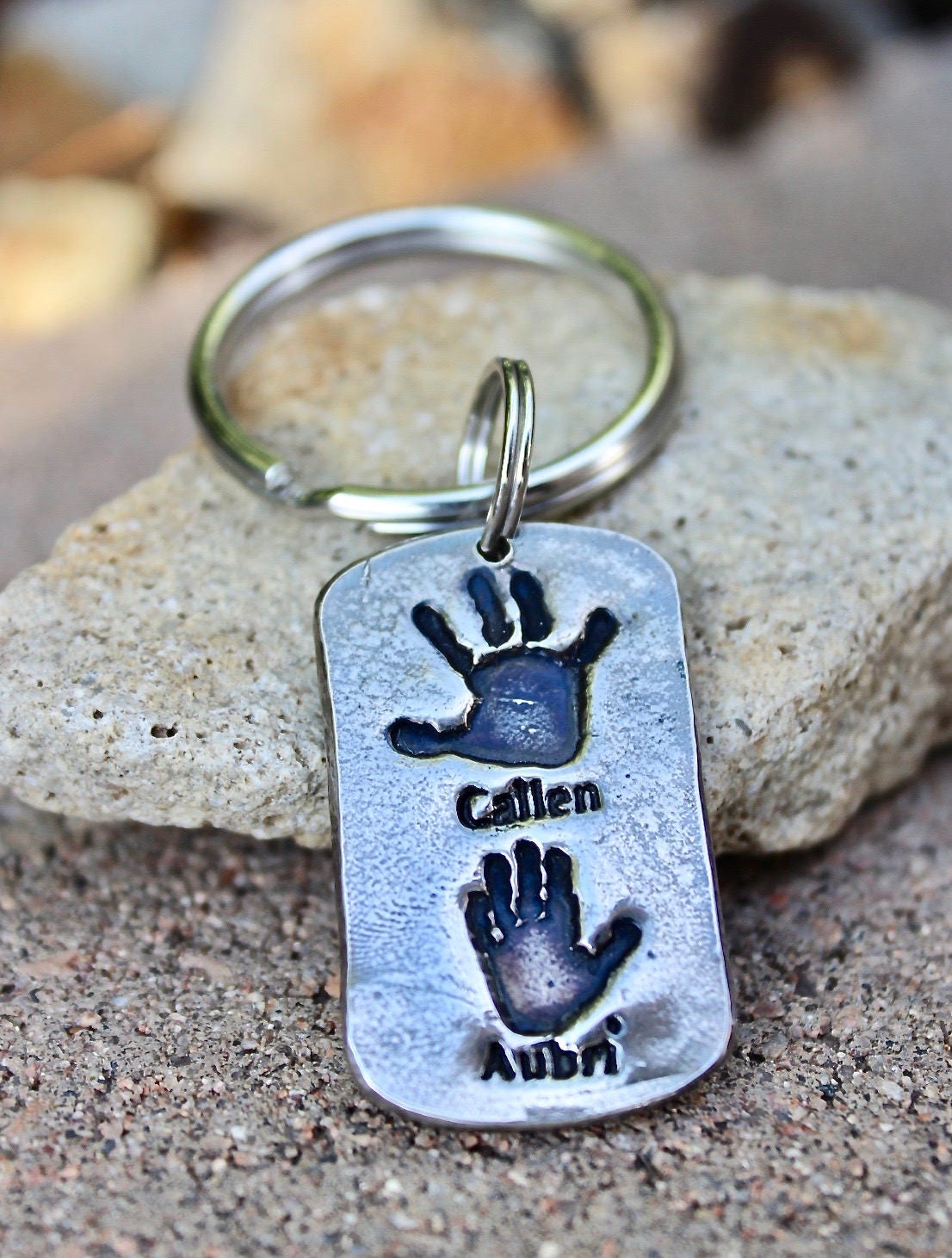 Real Handprints Keychain