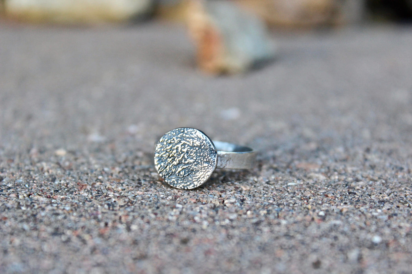 Real Portion of a Dog Paw print Ring in Sterling Silver