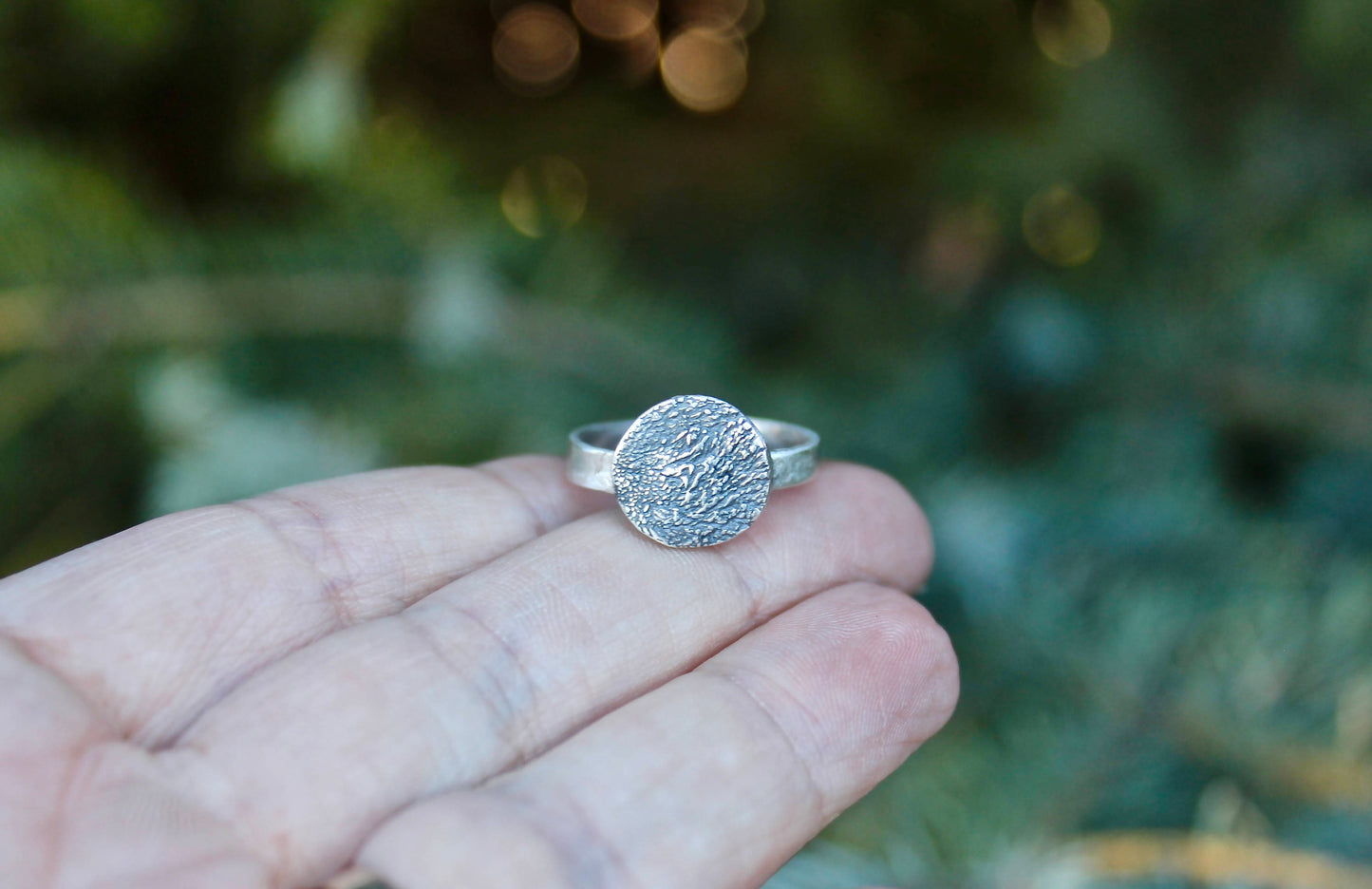 Real Portion of a Dog Paw print Ring in Sterling Silver