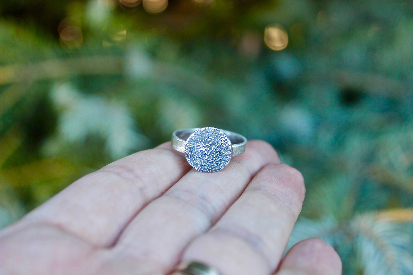 Real Portion of a Dog Paw print Ring in Sterling Silver