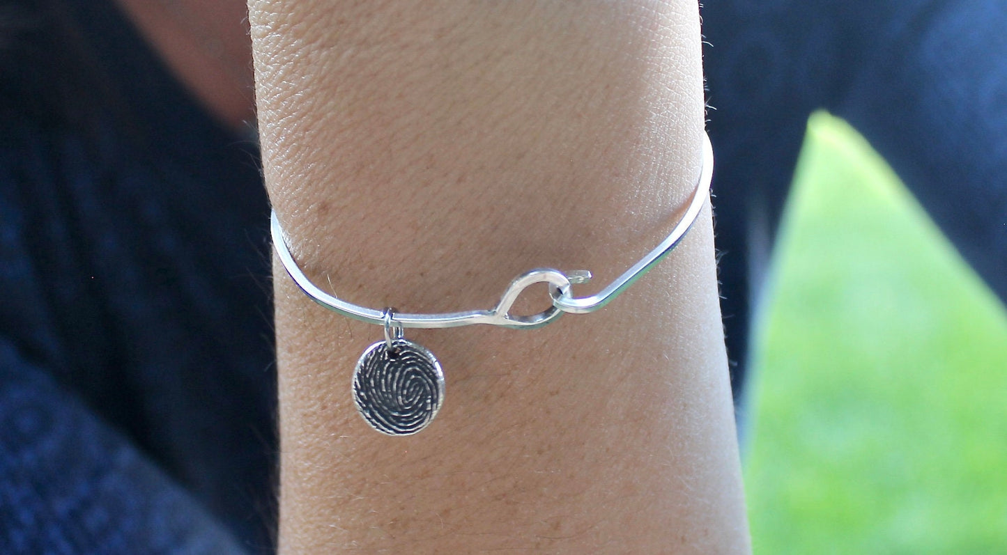 Fingerprint Bangle Bracelet