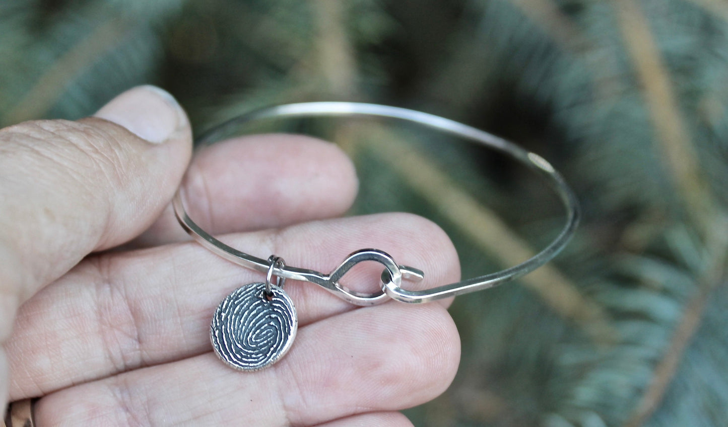 Fingerprint Bangle Bracelet