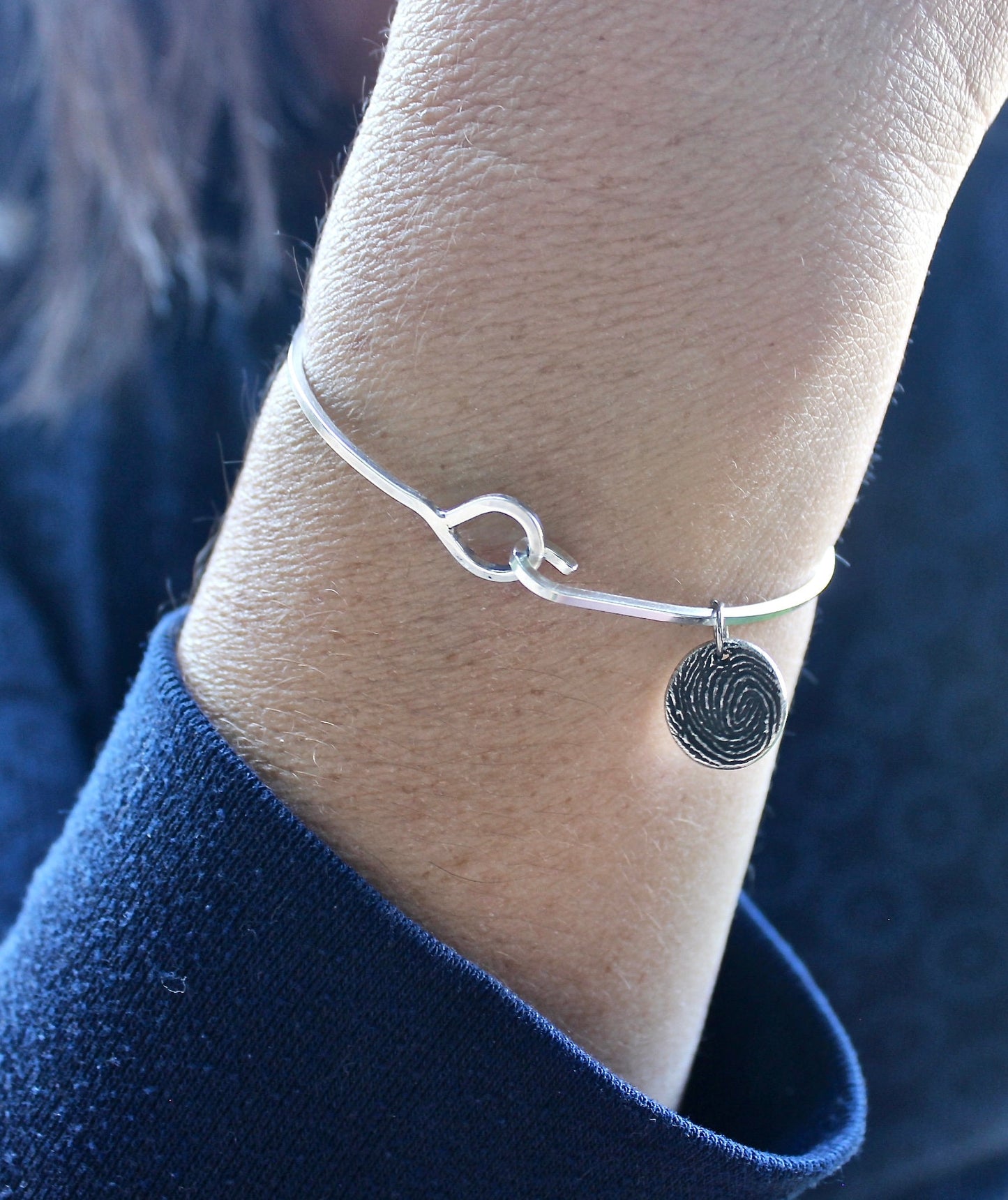 Fingerprint Bangle Bracelet