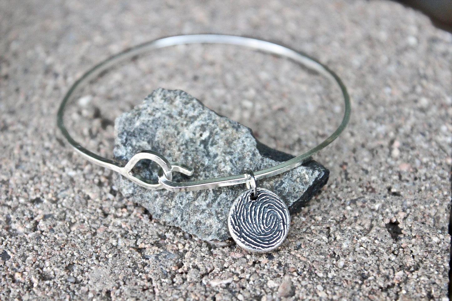 Fingerprint Bangle Bracelet