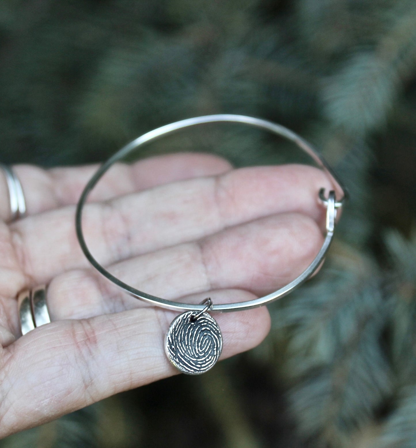 Fingerprint Bangle Bracelet