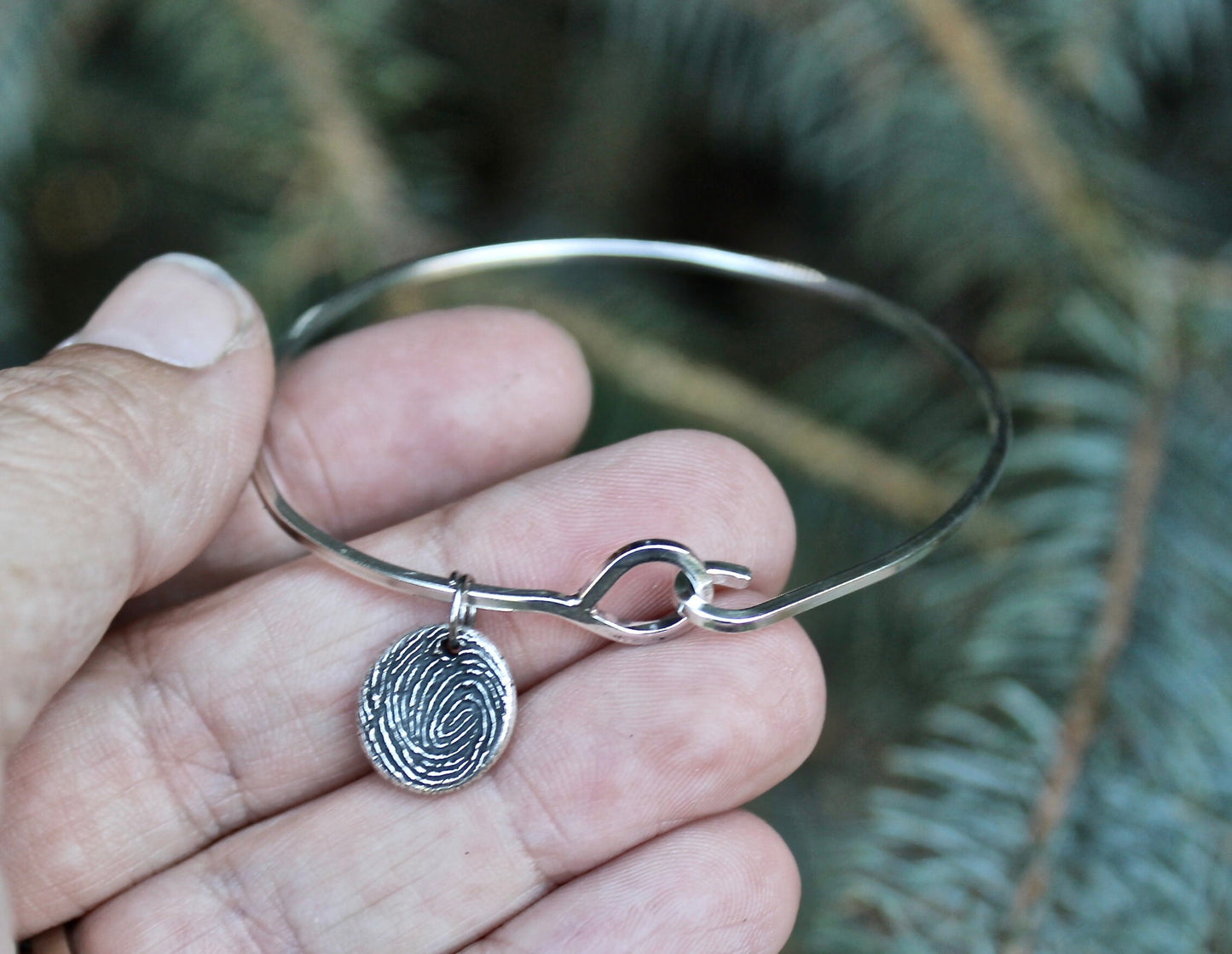 Fingerprint Bangle Bracelet