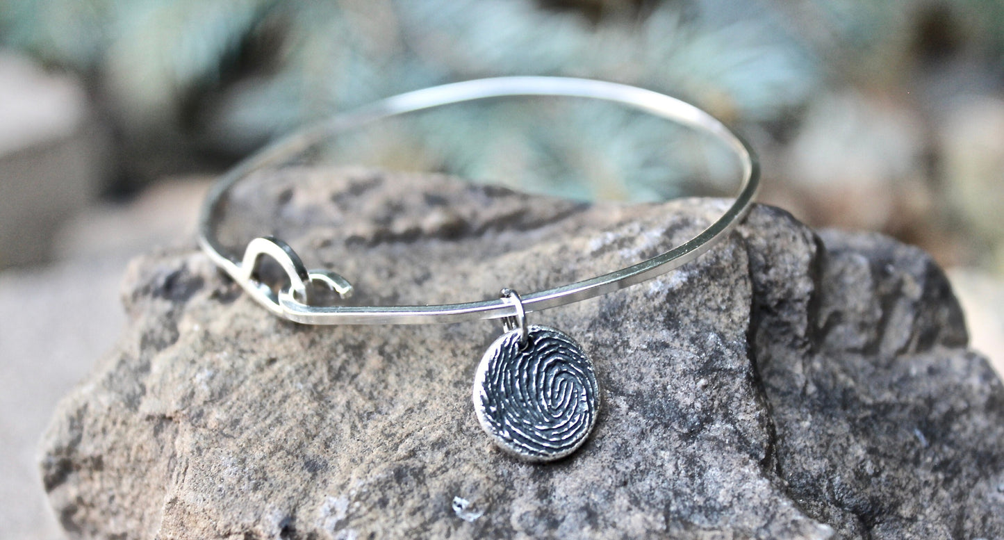 Fingerprint Bangle Bracelet