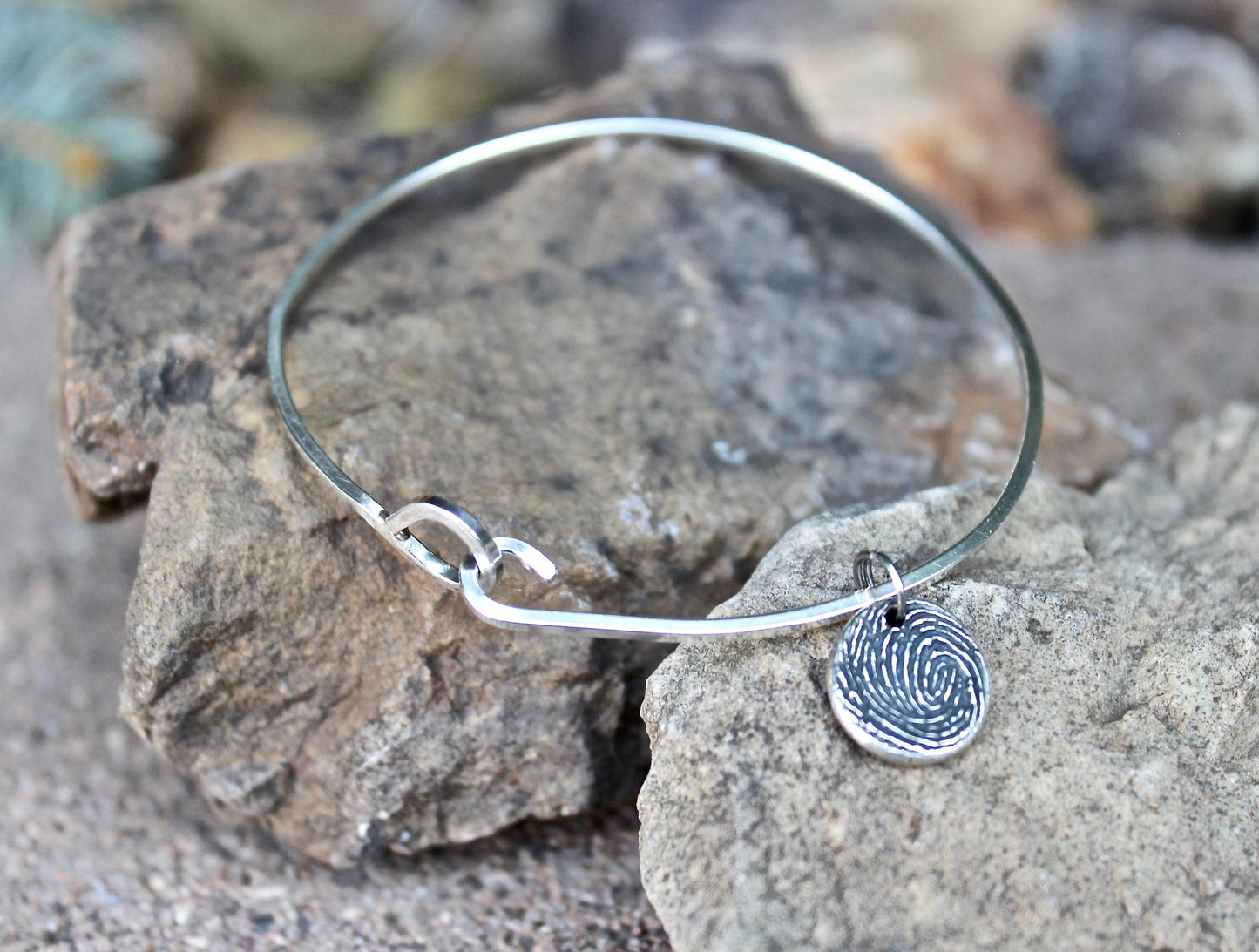Fingerprint Bangle Bracelet