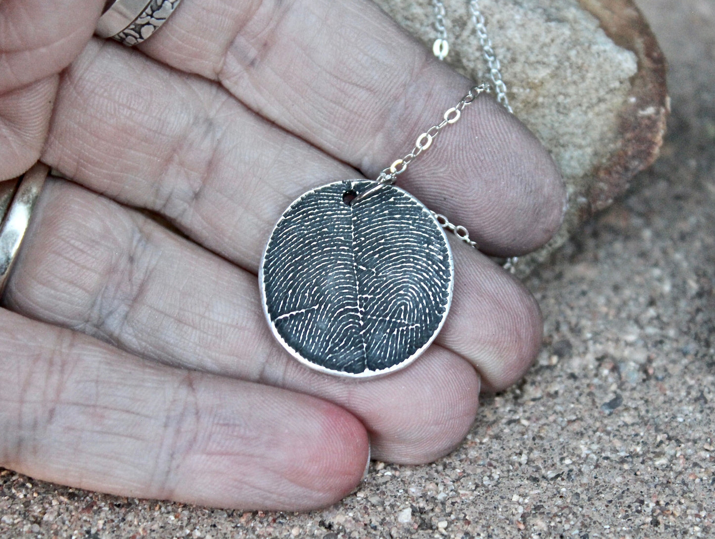 Two Fingerprint Necklace