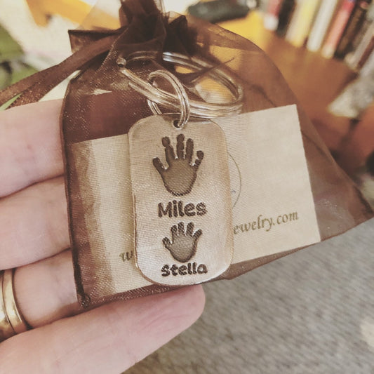 Real Handprints Keychain