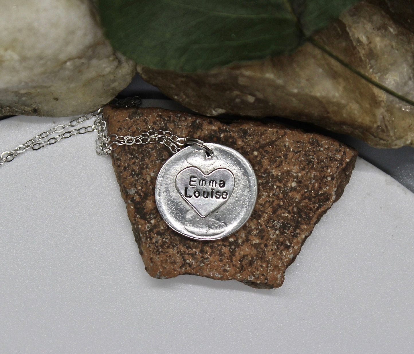 Two Hand Prints Charm in Sterling Silver