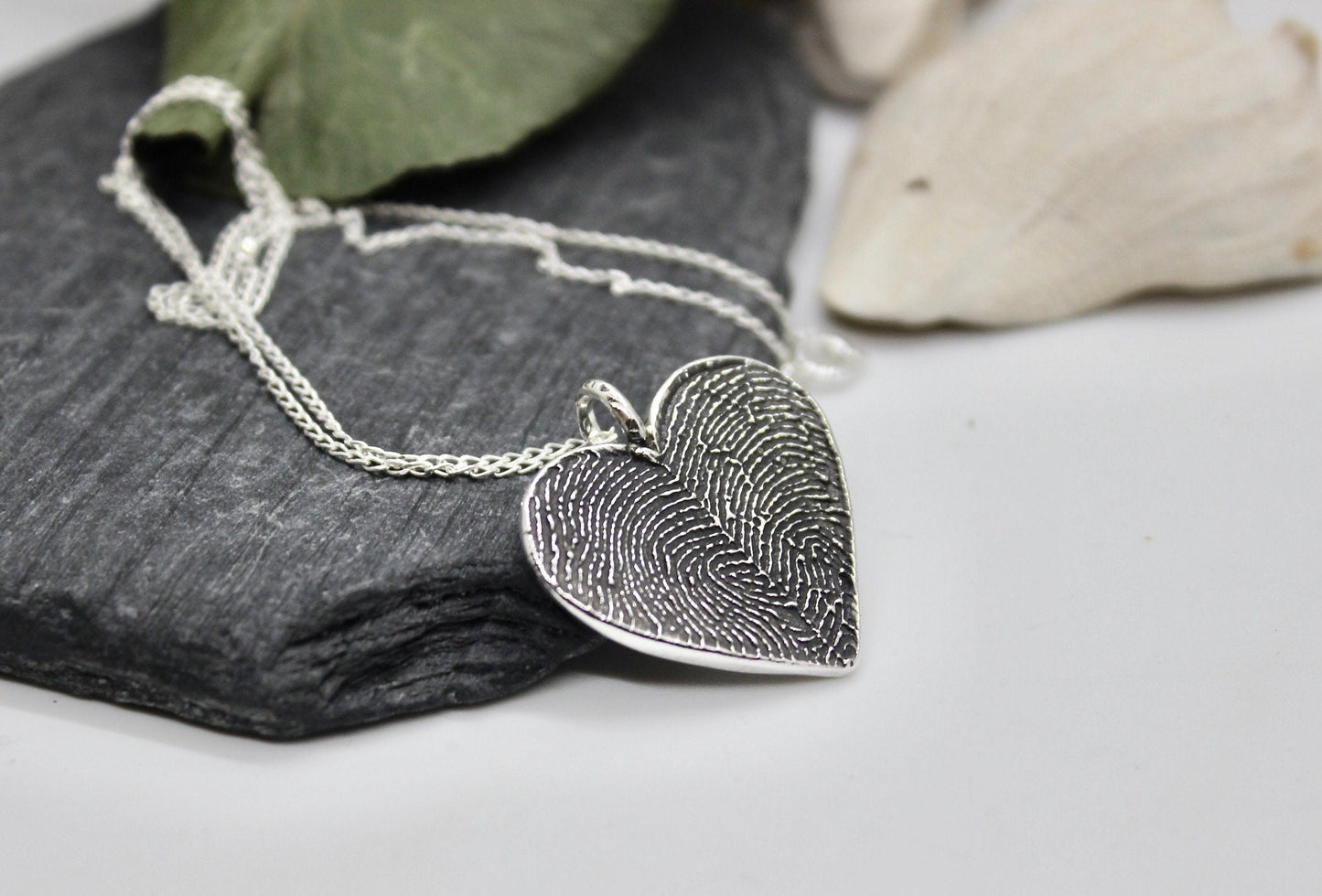Two Fingerprints Heart Charm