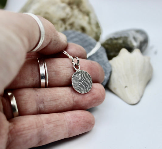 Fingerprint Necklace with Bail
