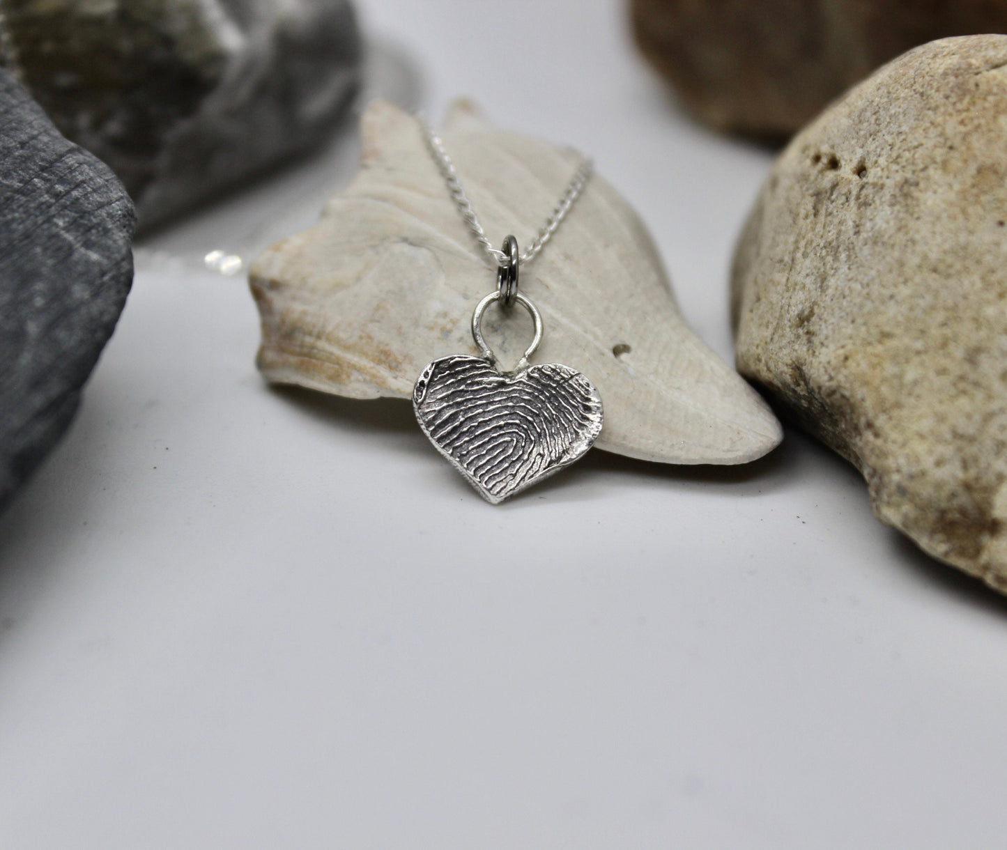 Small Heart Fingerprint Necklace