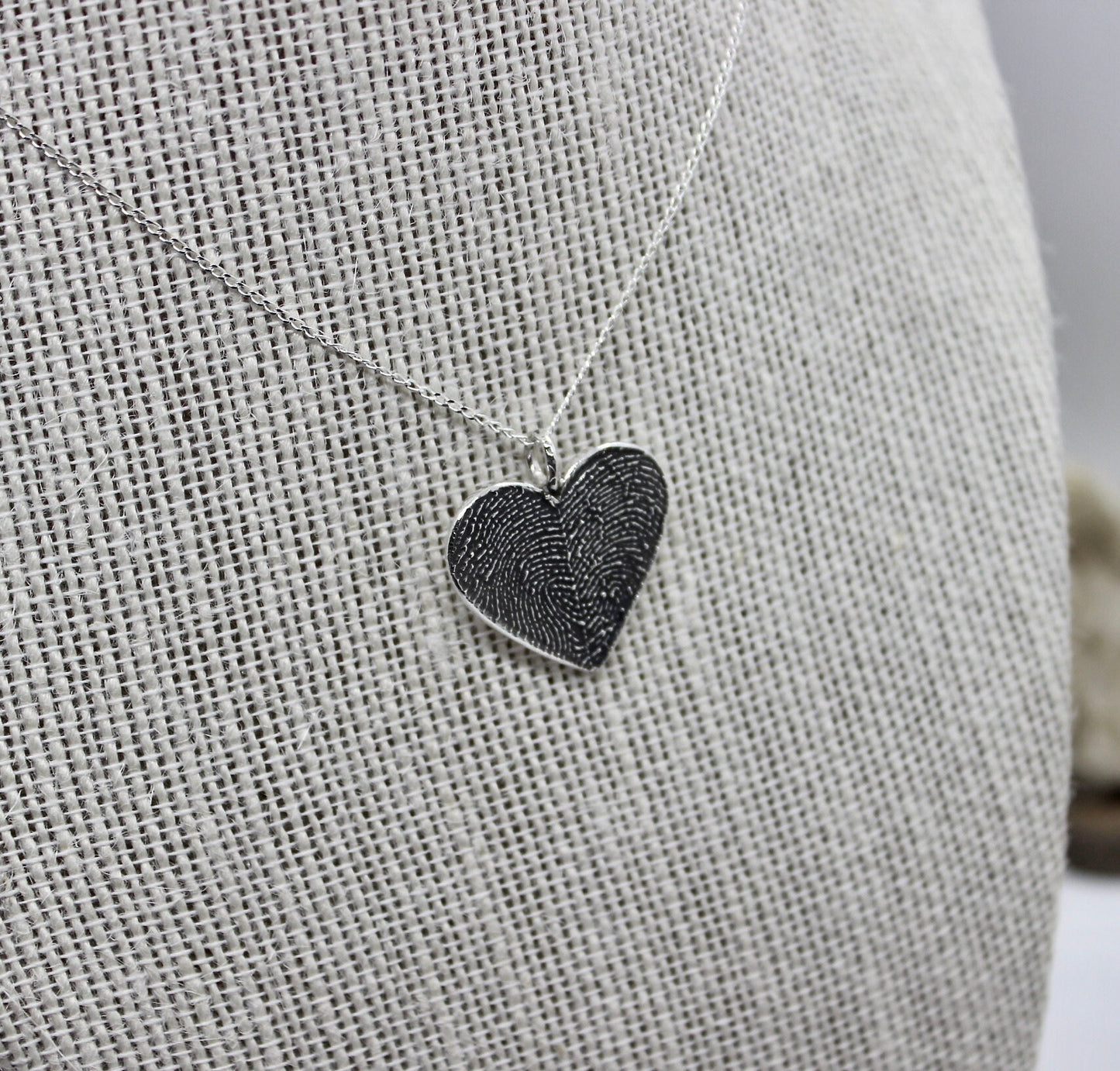 Two Fingerprints Heart Charm
