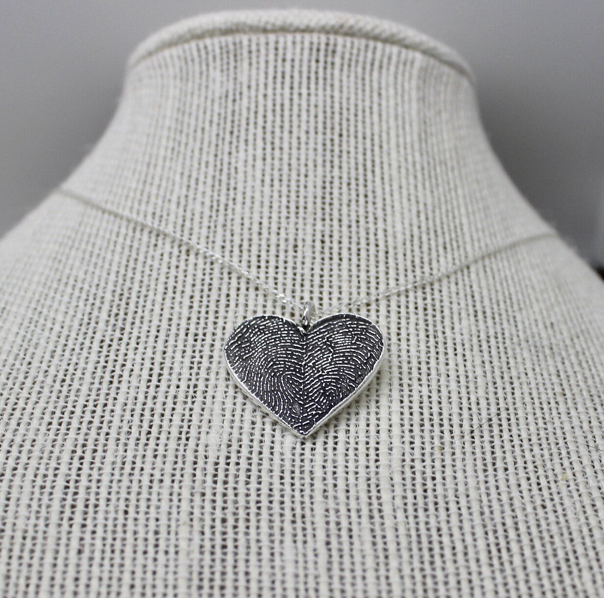 Two Fingerprints Heart Charm