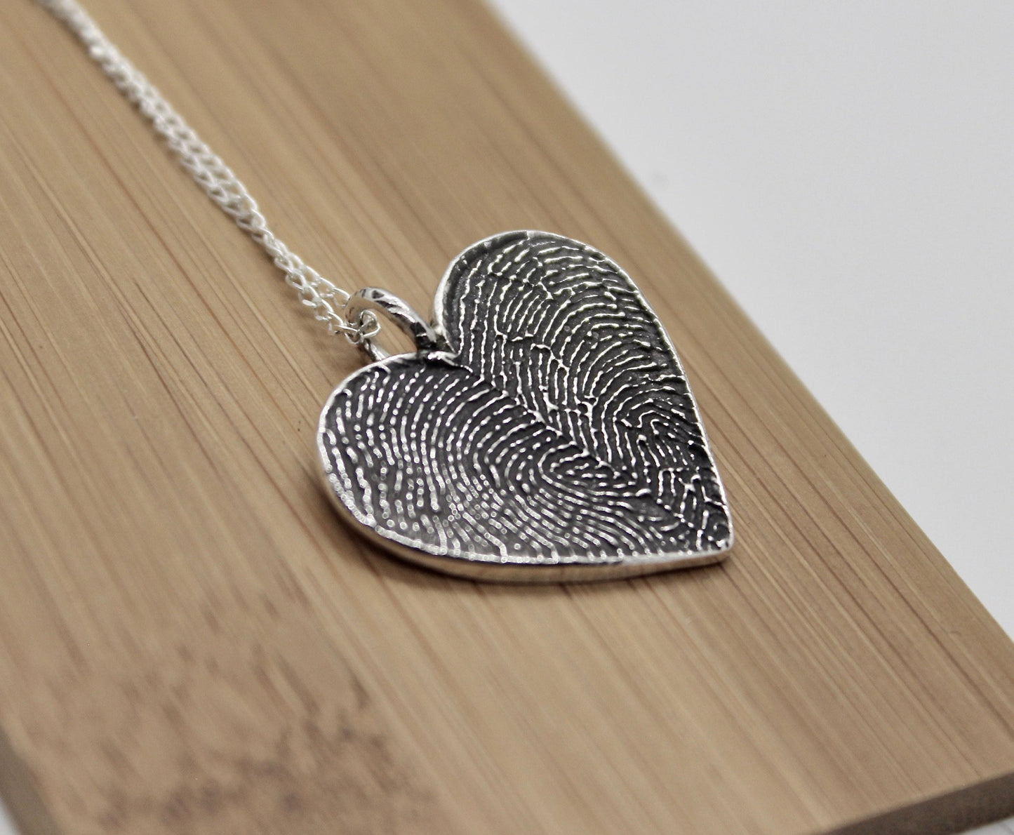 Two Fingerprints Heart Charm