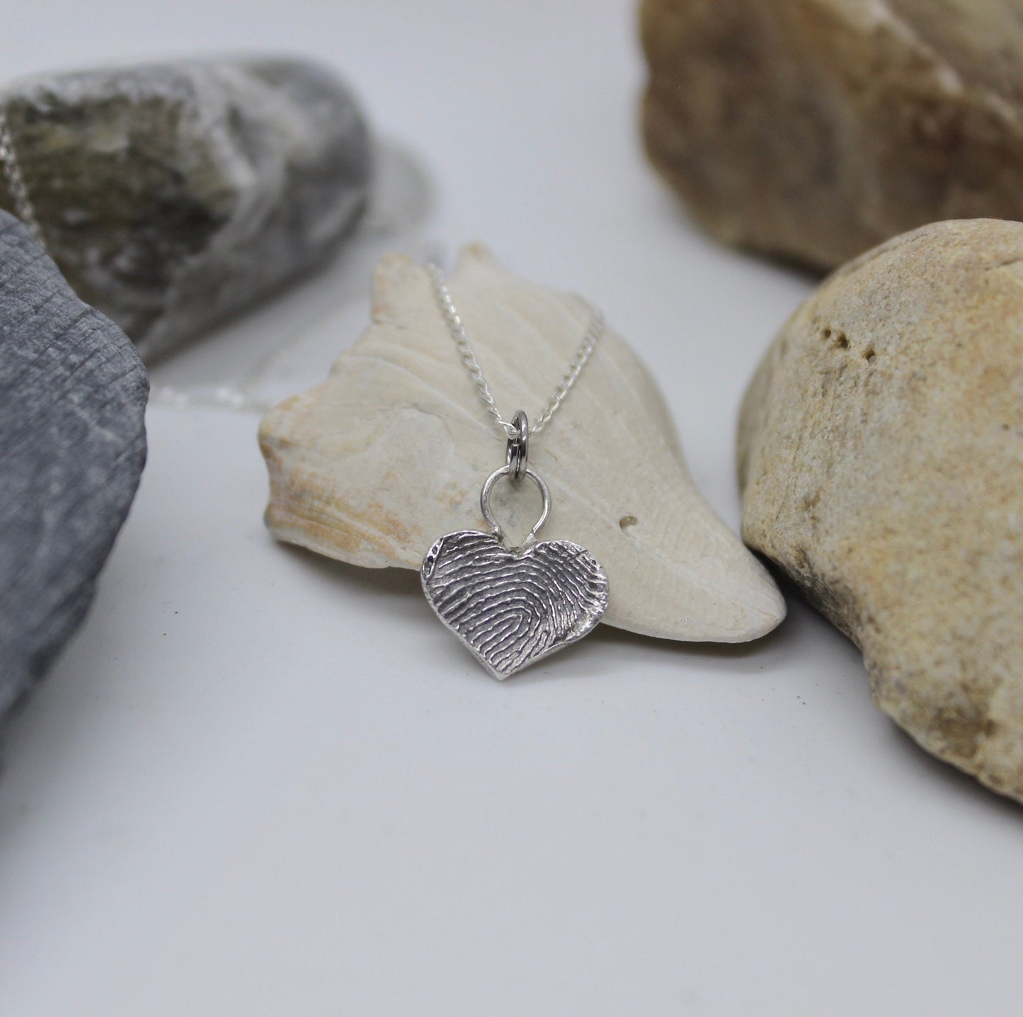 Small Heart Fingerprint Necklace