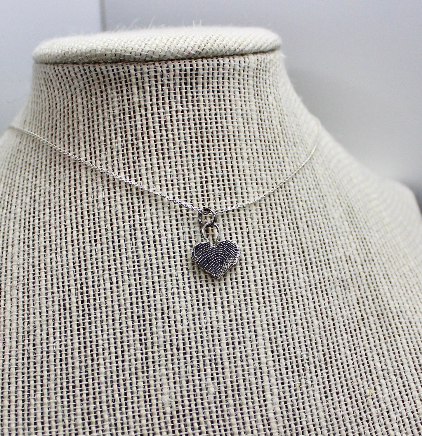 Small Heart Fingerprint Necklace