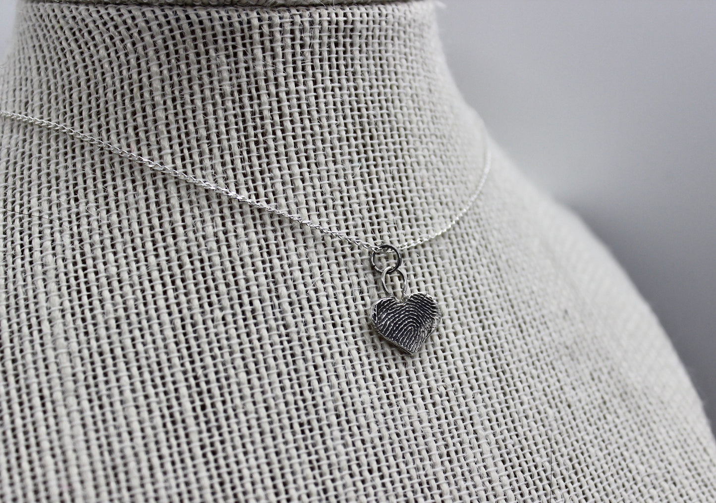 Small Heart Fingerprint Necklace
