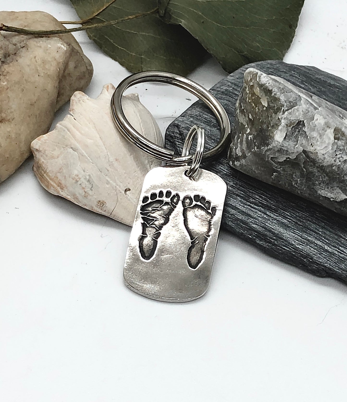 Real Footprint Keychain