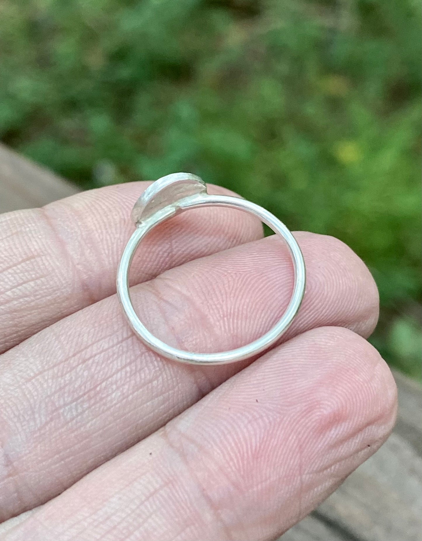 Small Fingerprint Ring in Solid Sterling Silver