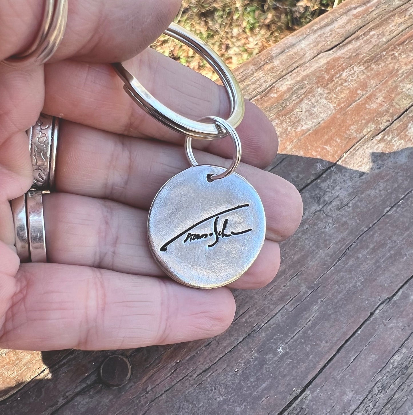 Fingerprint Keychain Circle Shape