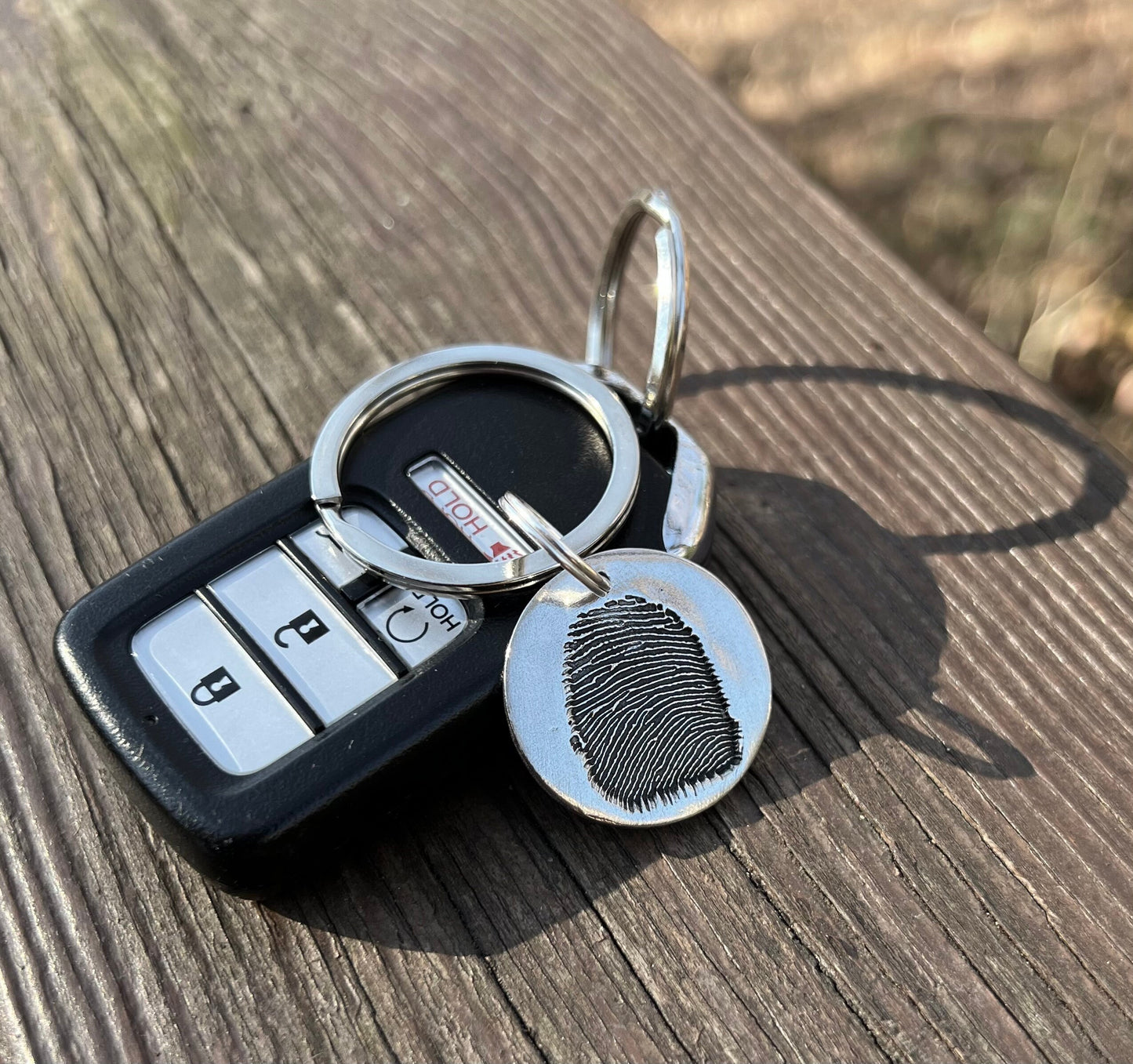Fingerprint Keychain Circle Shape