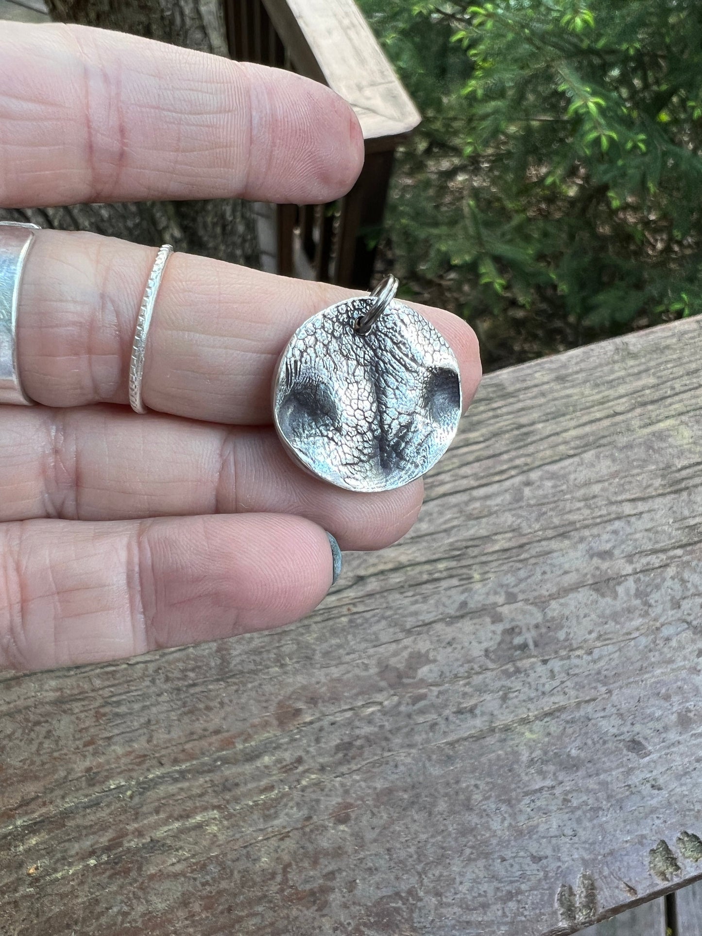 Real Dog Nose Print Charm