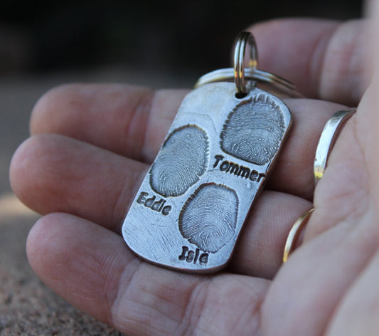 Child's Fingerprint Keychain