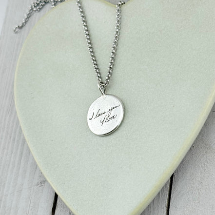 Sterling Silver Handwriting Charm
