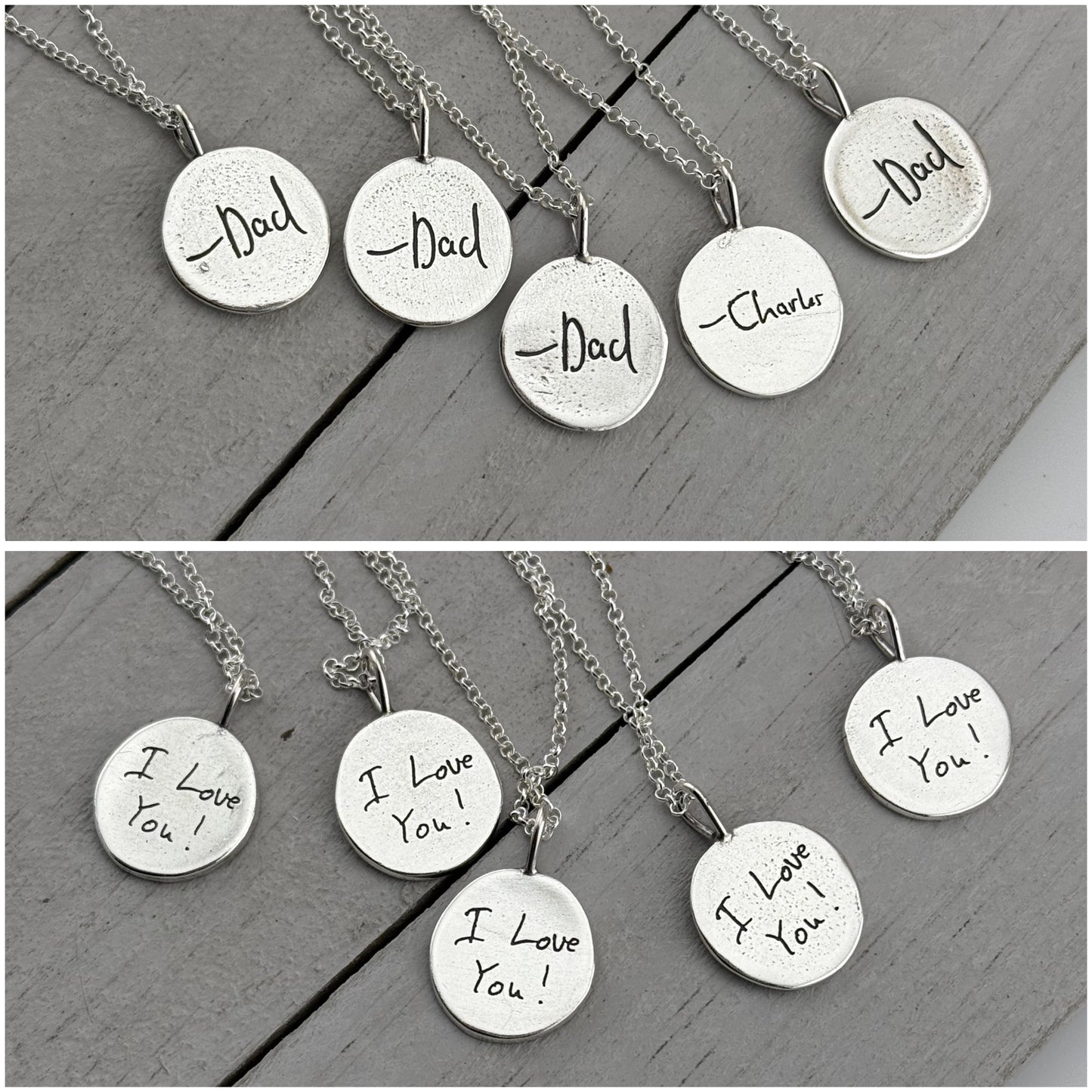 Sterling Silver Handwriting Charm