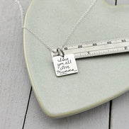 Square Handwriting charm