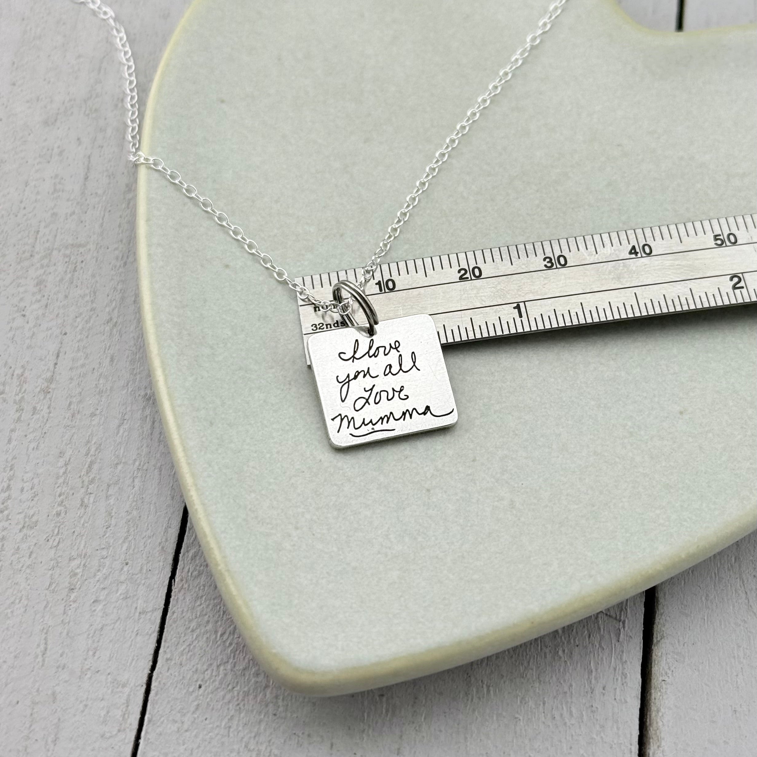Square Handwriting charm