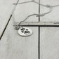 Real Paw Print Charm Necklace in Sterling Silver