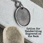 Fingerprint Charm in Oval or Teardrop Shape