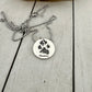 Real Paw Print Charm Necklace in Sterling Silver