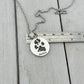 Real Paw Print Charm Necklace in Sterling Silver
