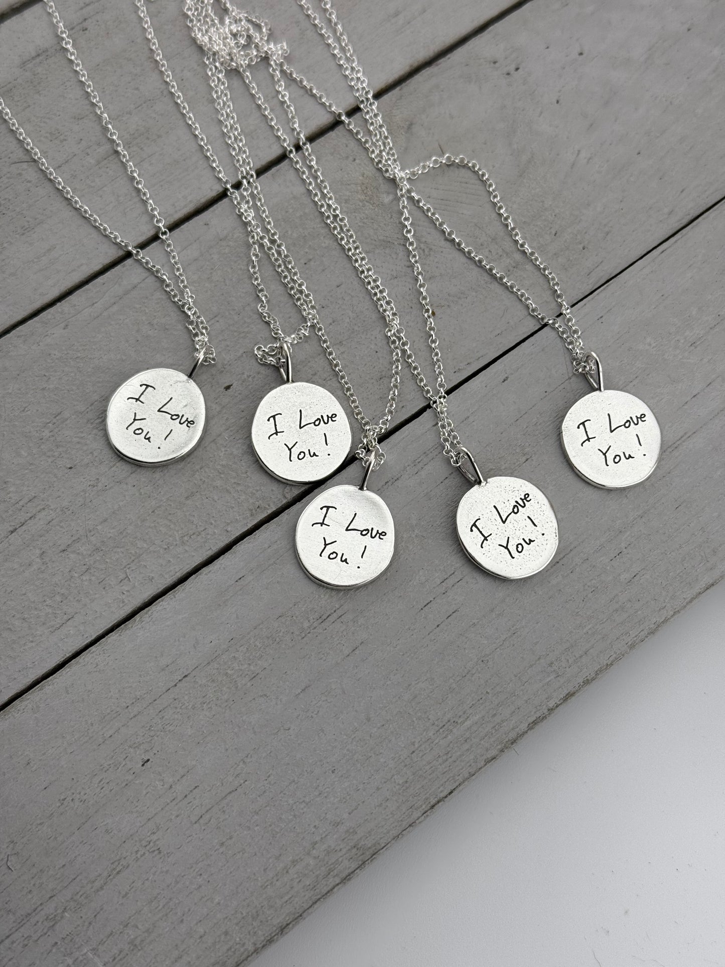 Sterling Silver Handwriting Charm