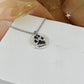 Real Paw Print Charm Necklace in Sterling Silver